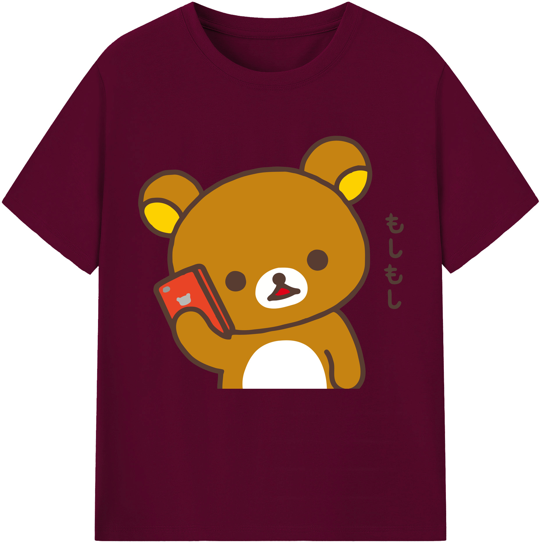 （画像用） リラックマ リラックマ キイロイトリ Rilakkuma Korilakkuma Kiiroitori レディースカジュアルプリントTシャツ（綿100％）